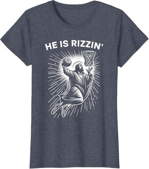 He is Risen Rizzin' Easter Jesus Christian Faith Basketball