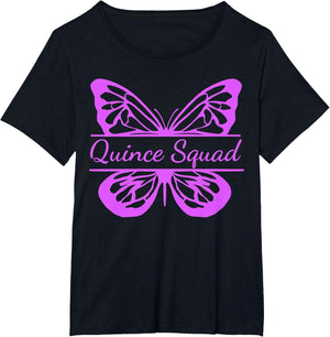Quince Squad Quinceañera 15th Birthday Butterfly Purple