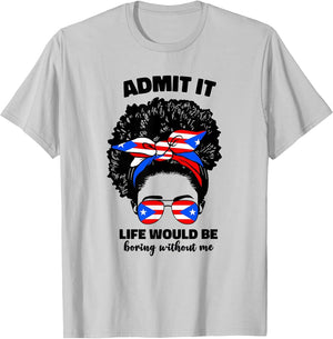 Afro Puerto Rican Girl African American Puerto Rico PR Flag
