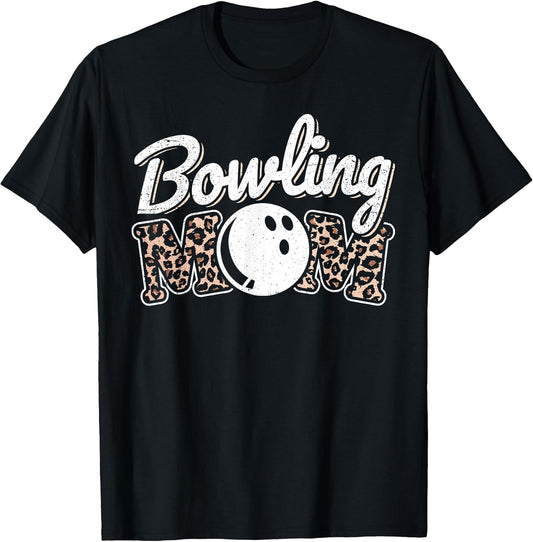 Bowling Mom Leopard Bowling Player Mother Bowler