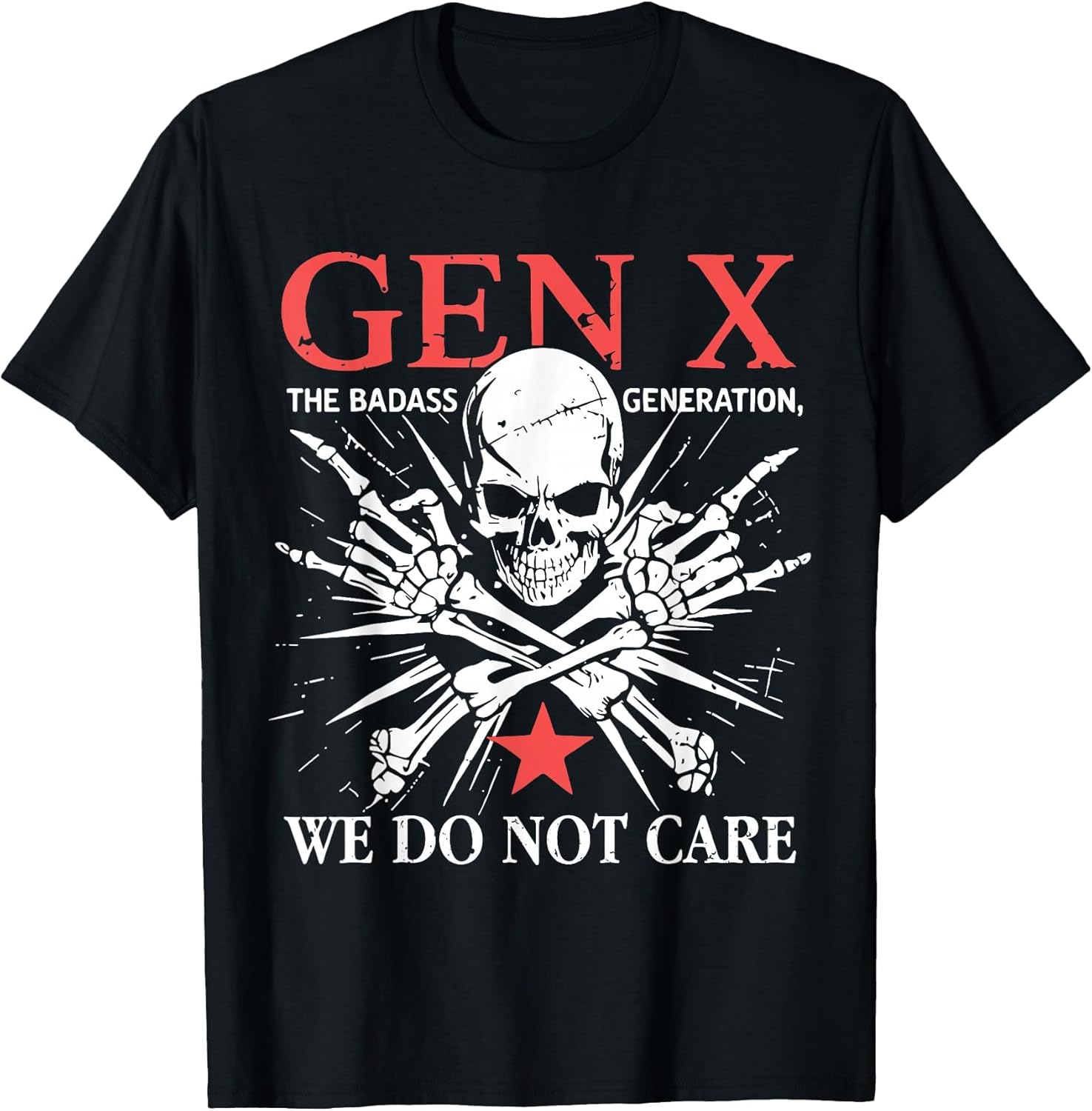 Retro Gen X Generation We Do Not Care Generation X Skull