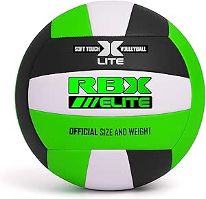 RBX Elite Performance Volleyball, Official Size 5, Soft Touch Cover, All Weather, Indoor/Outdoor