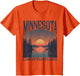 Minnesota Land of 10000 Lakes Sunset Nature Vintage Style