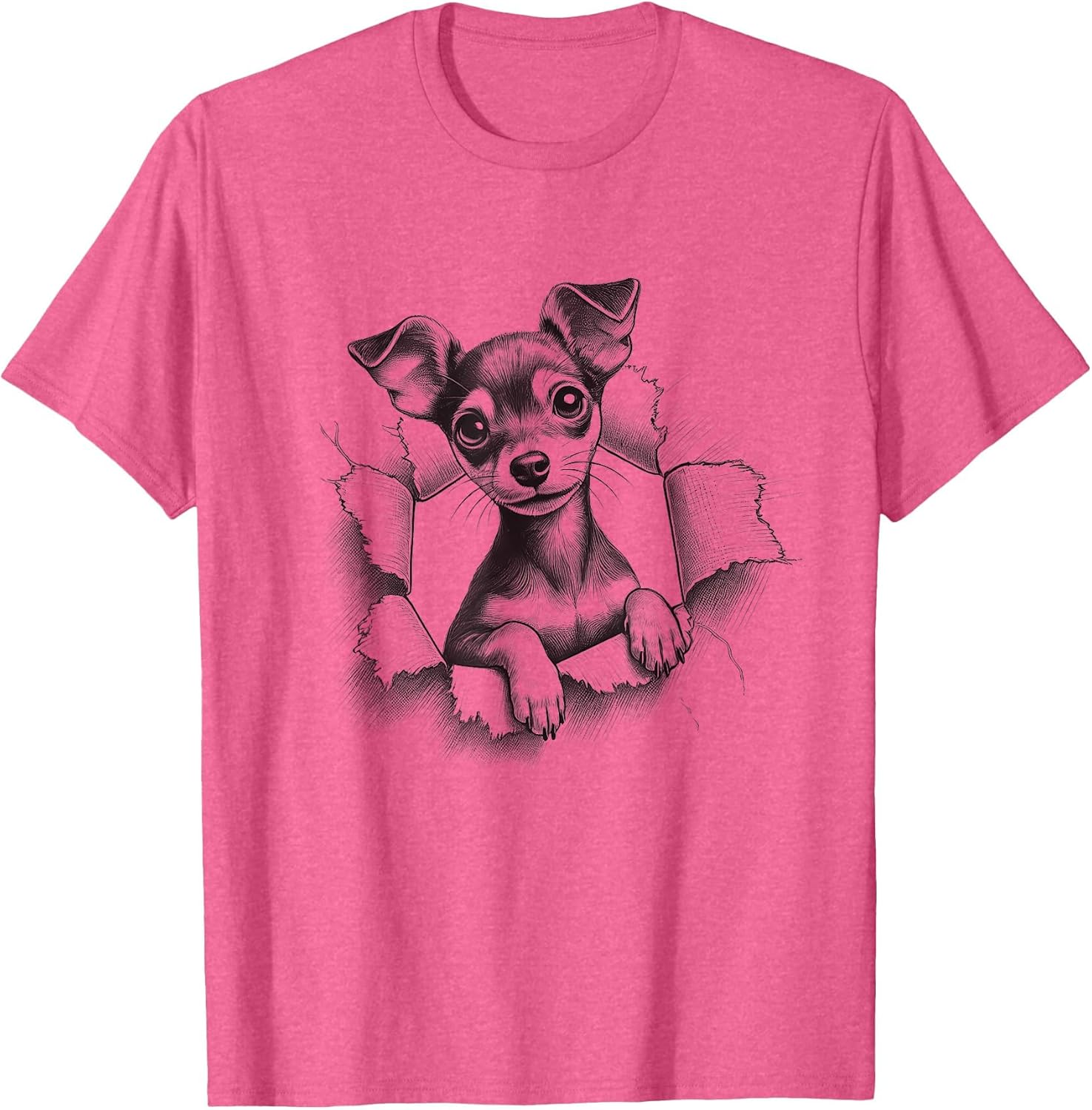 Cute Miniature Pinscher Dog Min Pin Peeking Design