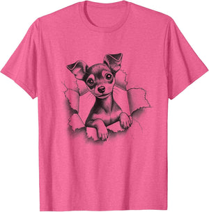 Cute Miniature Pinscher Dog Min Pin Peeking Design