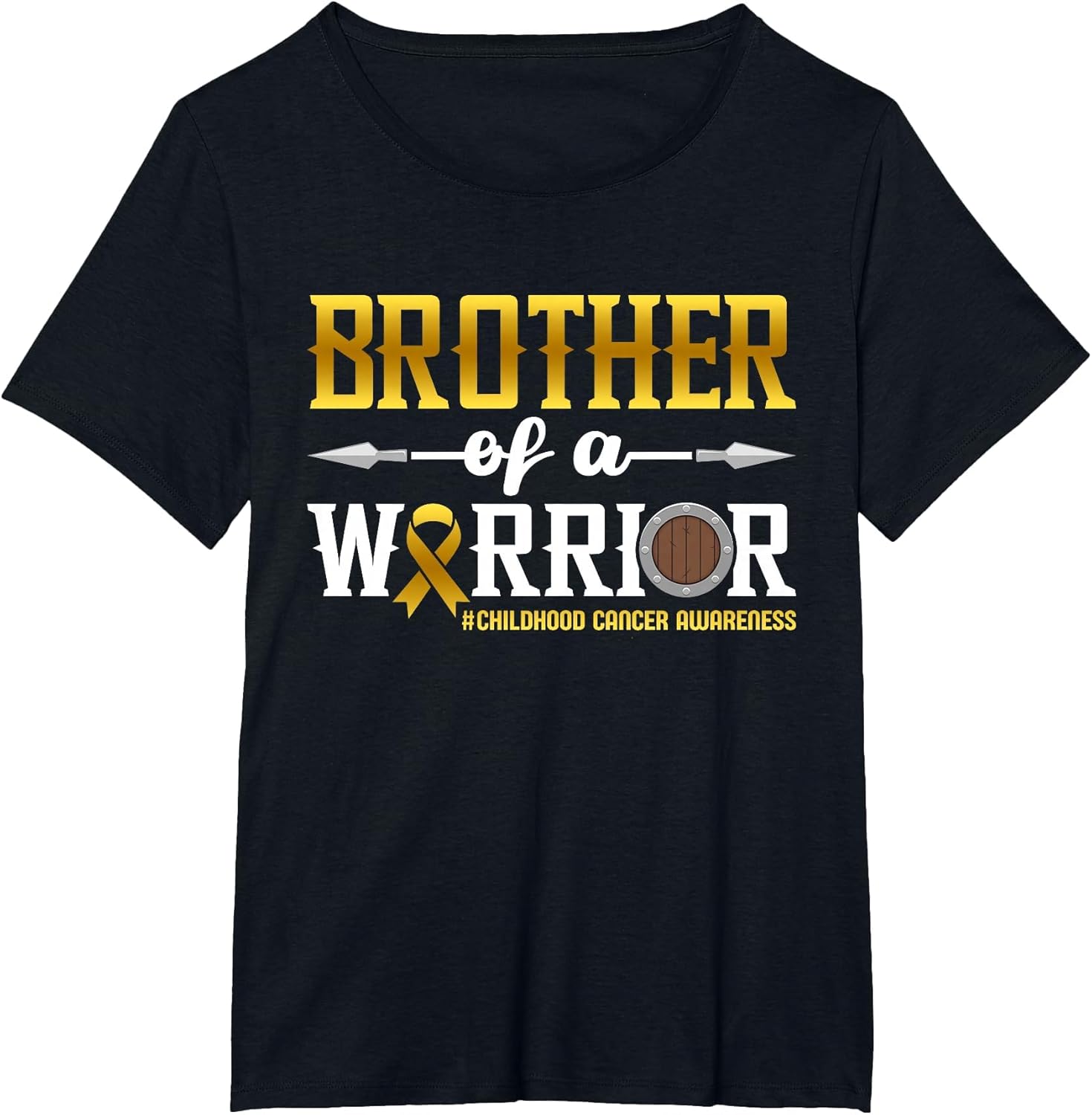 Brother of A Warrior Childhood Cancer Awareness Ribbon