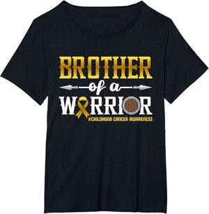 Brother of A Warrior Childhood Cancer Awareness Ribbon