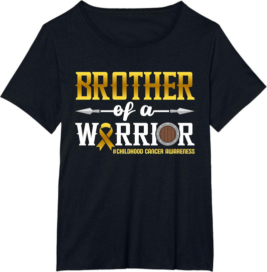 Brother of A Warrior Childhood Cancer Awareness Ribbon