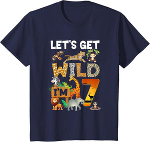7 Year Old Zoo Birthday Safari Jungle Animal 7Th Bday