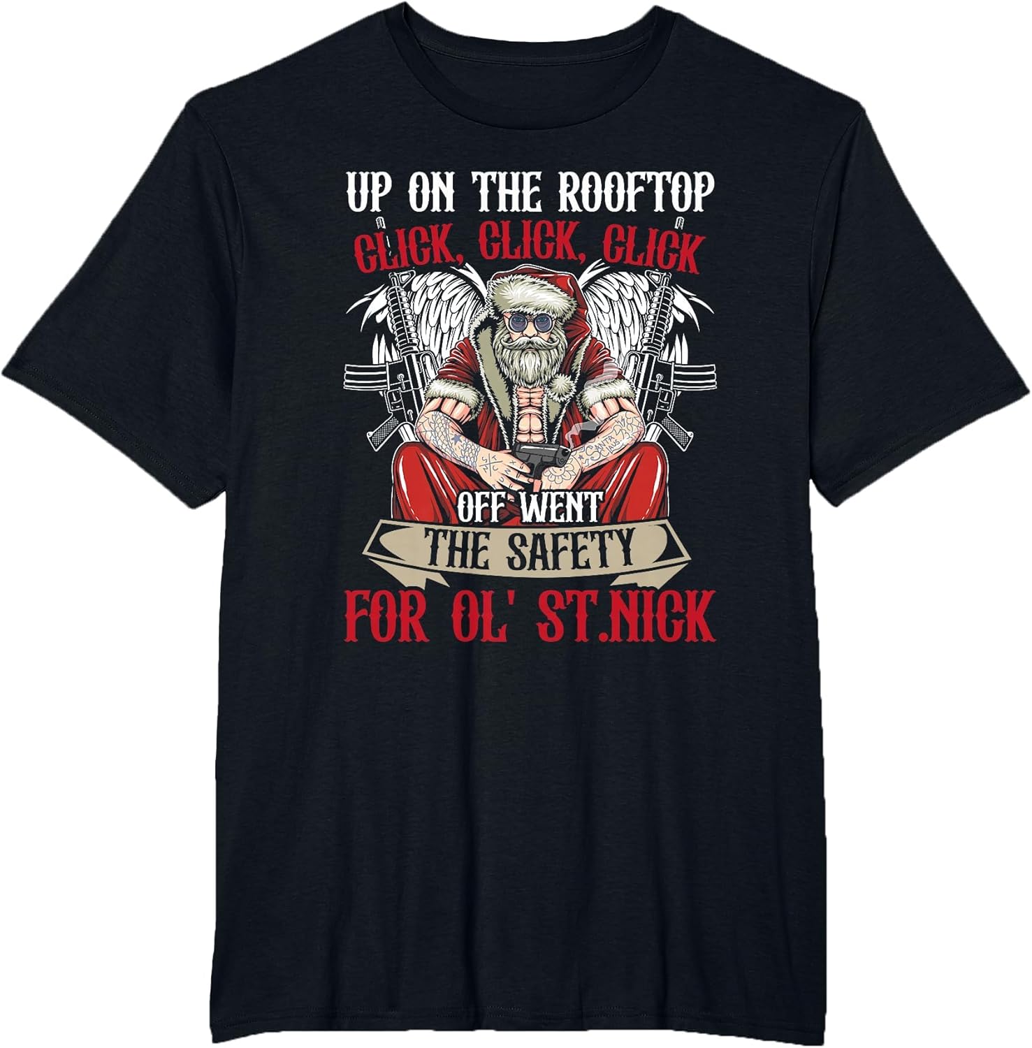 Santa Claus Up On The Rooftop Click