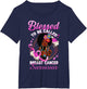 African American Breast Cancer Shirt Women Blessed Survivor