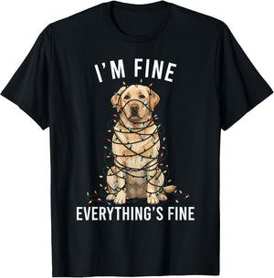 Labrador Retriever Christmas I'm Fine Everything is Fine