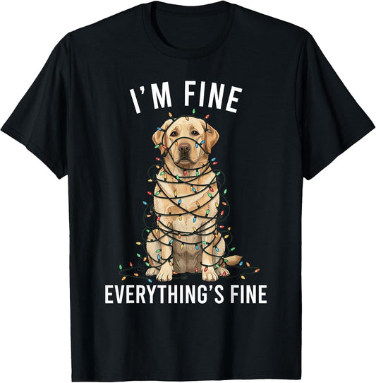 Labrador Retriever Christmas I'm Fine Everything is Fine