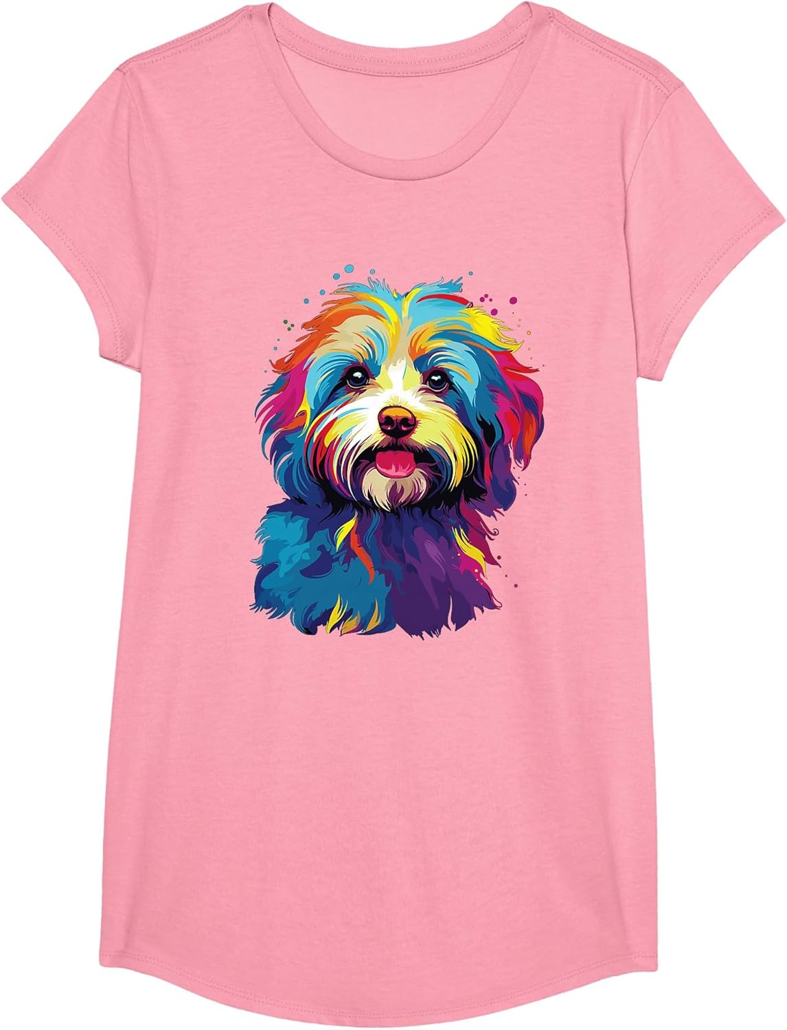 Watercolor Colorful Havanese Dog