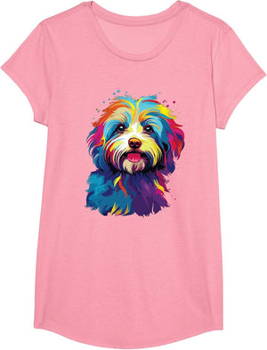 Watercolor Colorful Havanese Dog