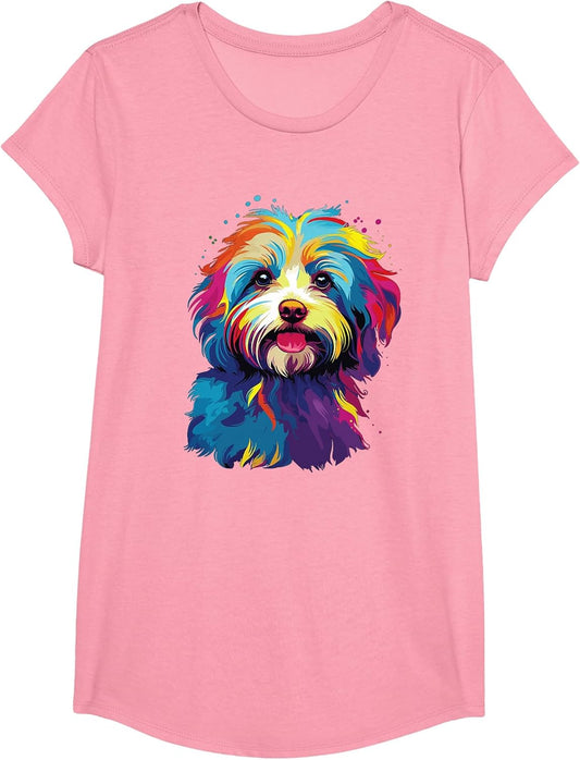 Watercolor Colorful Havanese Dog