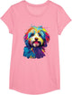 Watercolor Colorful Havanese Dog