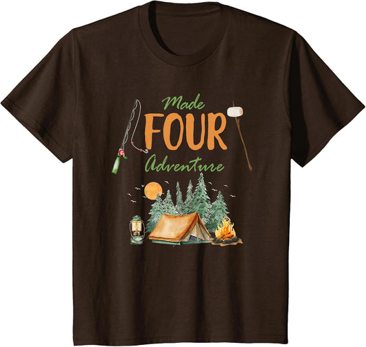 Made Four Adventure 4th Birthday Camping Outdoor Themed