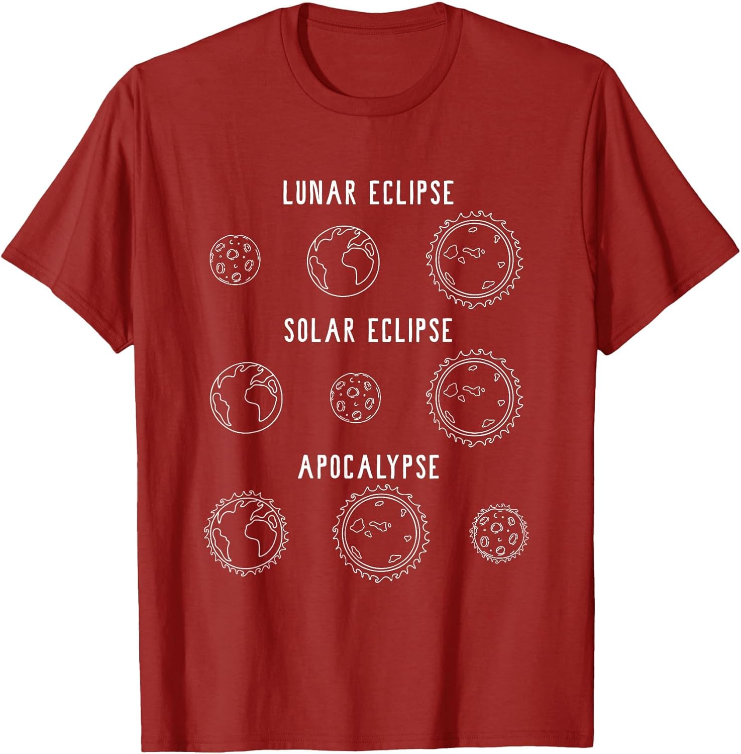 Funny Lunar Solar Eclipse Apocalypse Astronomy Nerd Science