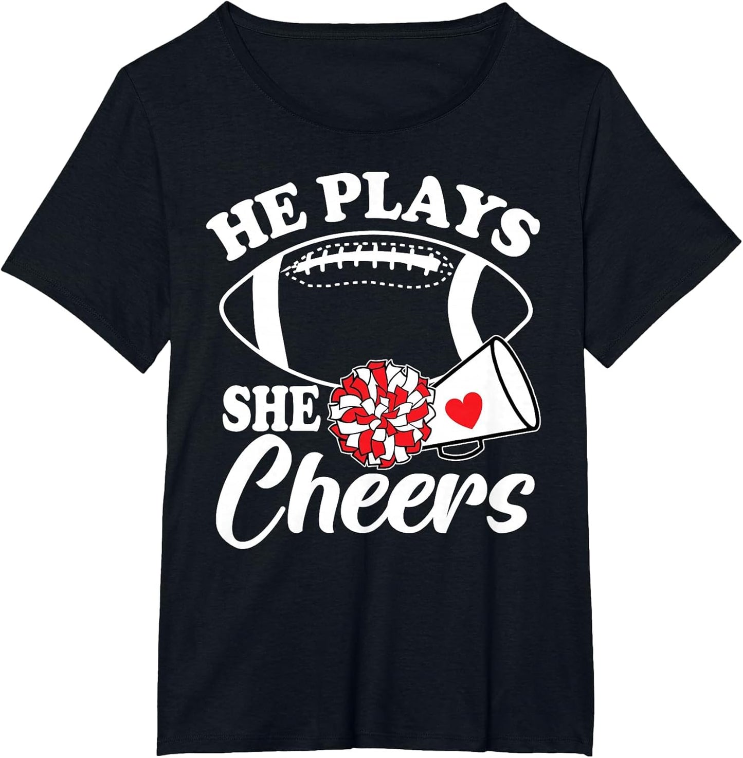 He Plays She Cheers Football Son Cheerleader Daughter