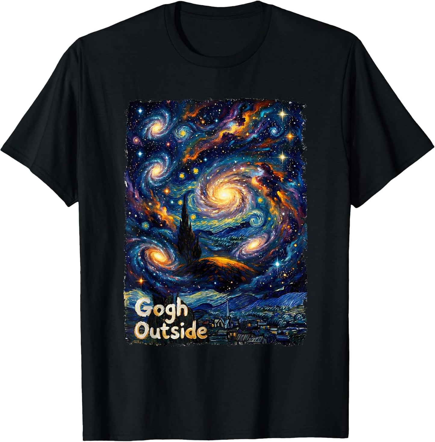 Gogh Outside Starry Galaxy Night Lover Inspirational Artist
