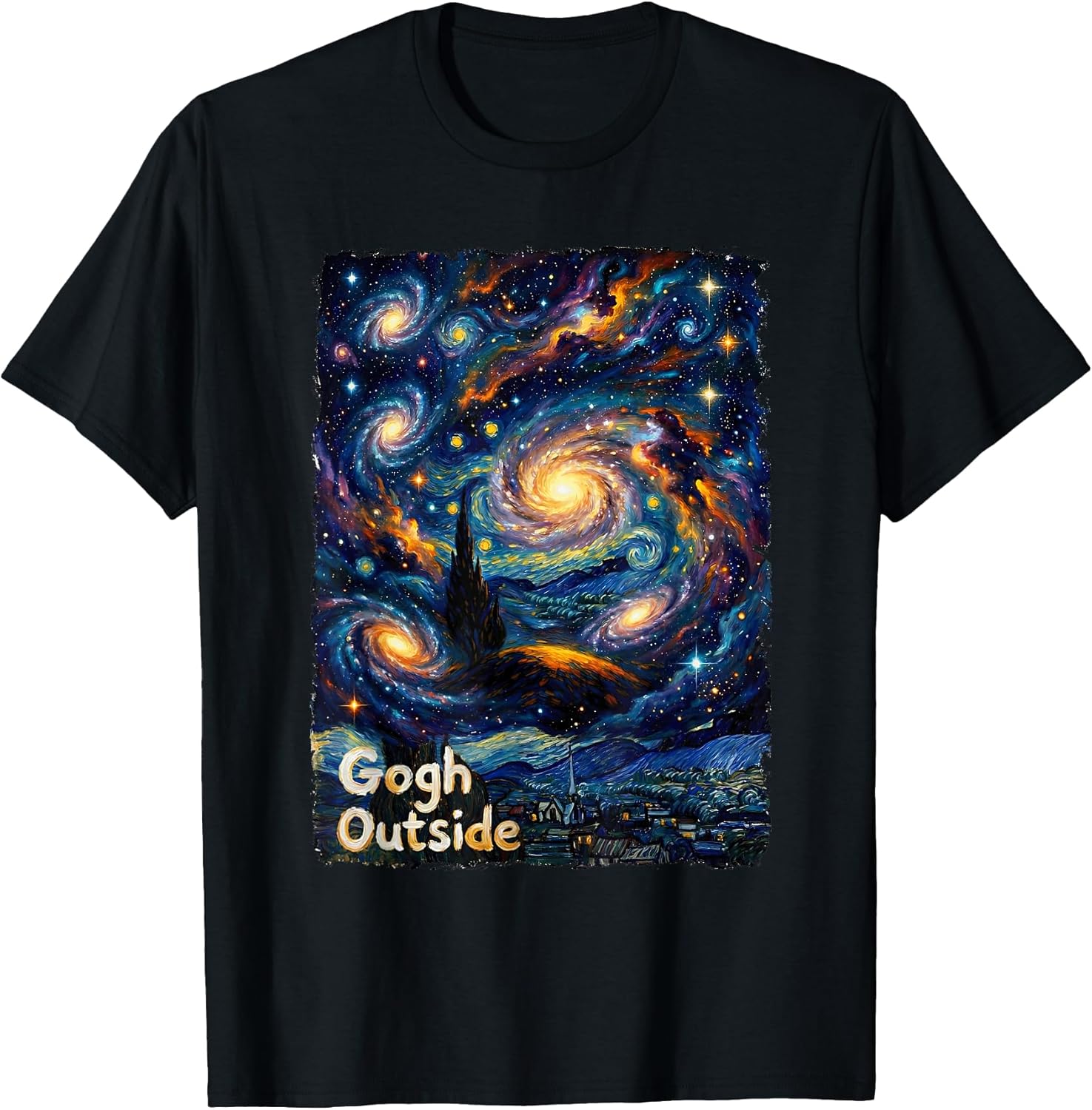 Gogh Outside Starry Galaxy Night Lover Inspirational Artist