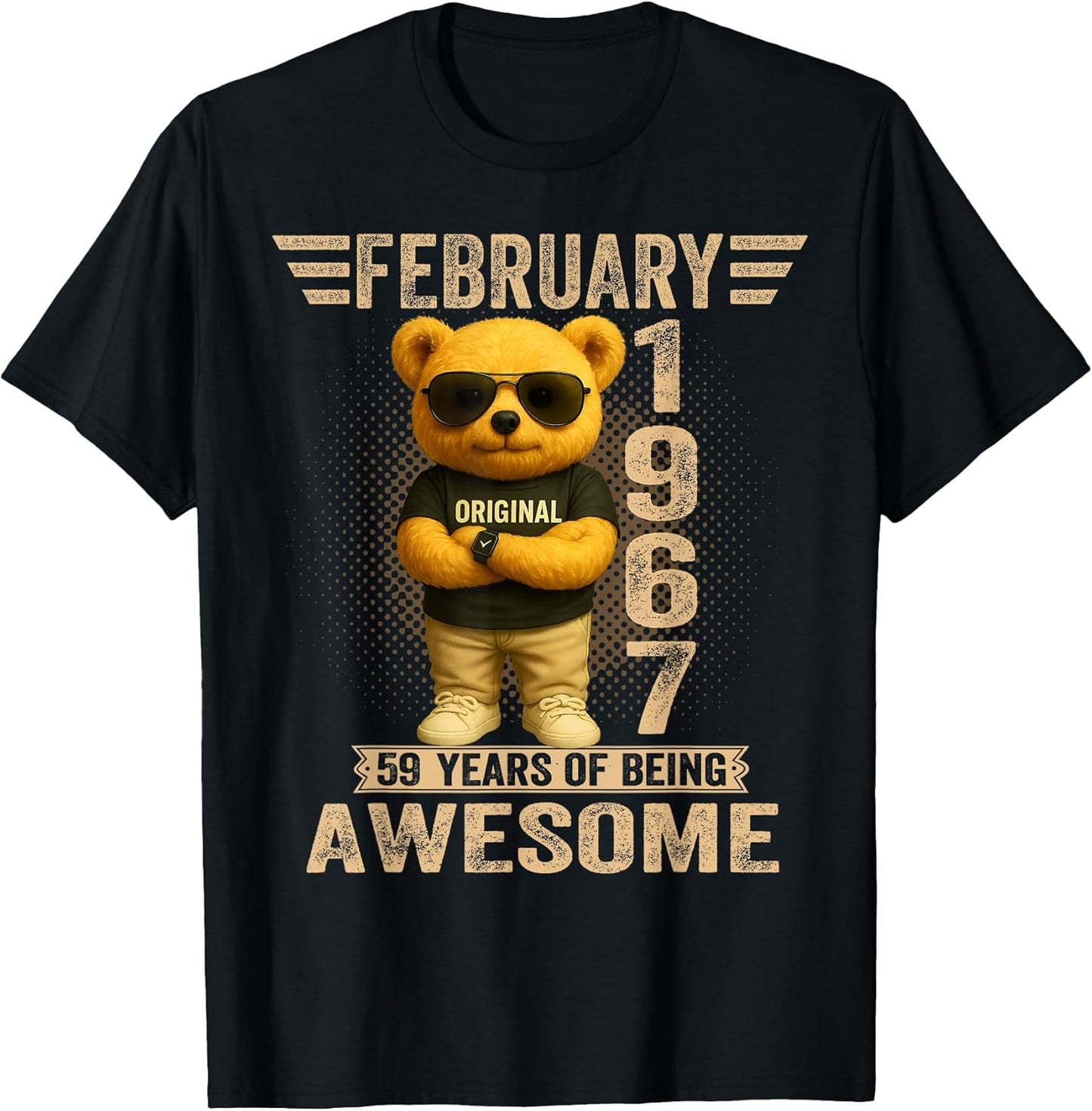 59 Year Old February 1967 Teddy Bear 59th Birthday Men Women