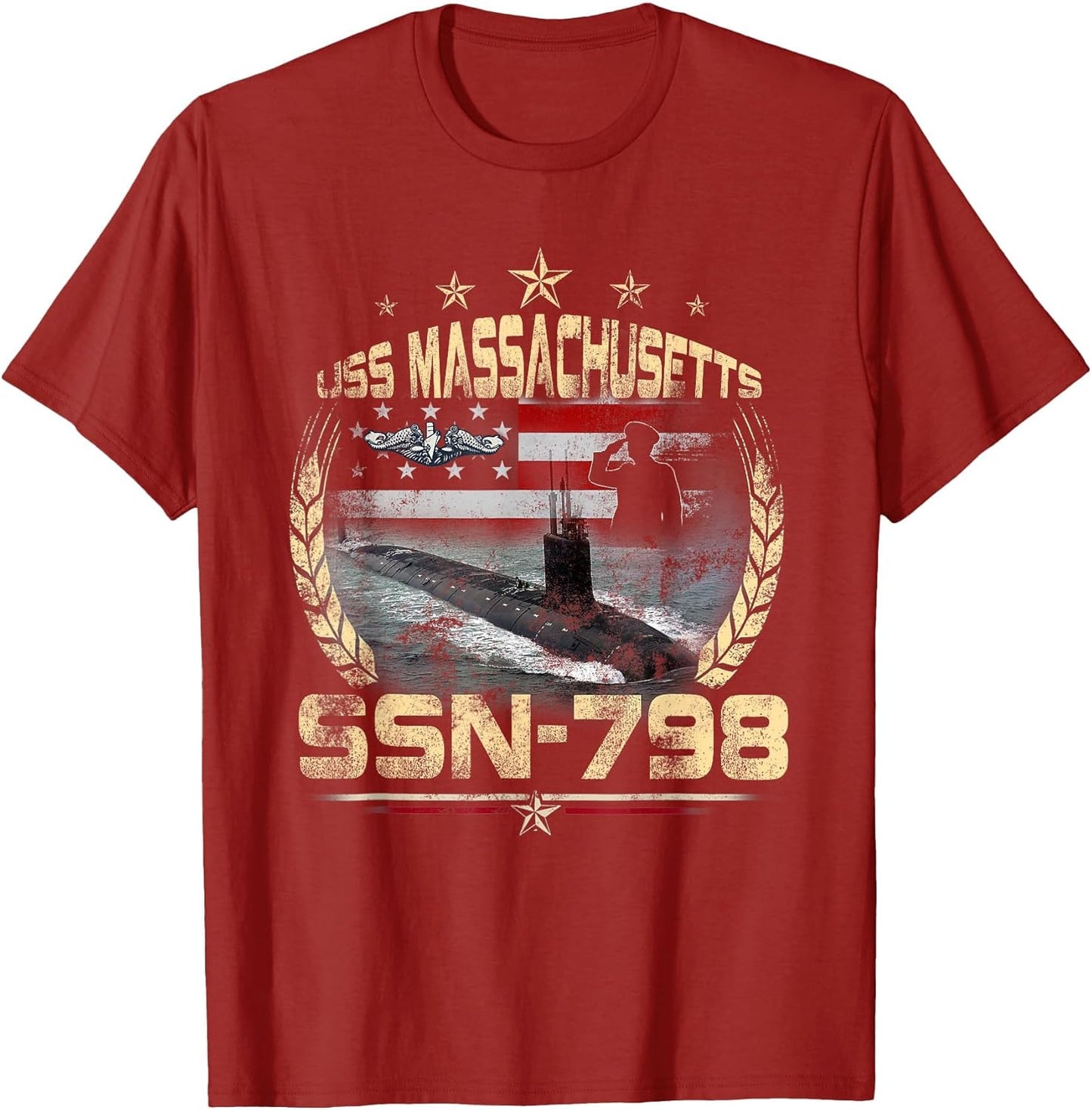 SSBN-798 Submarine Veteran Patriotic USA Flag Veterans Day