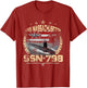 SSBN-798 Submarine Veteran Patriotic USA Flag Veterans Day