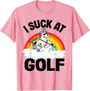 I Suck at Golf Funny Golf Loser Unicorn Sarcastic Golfing