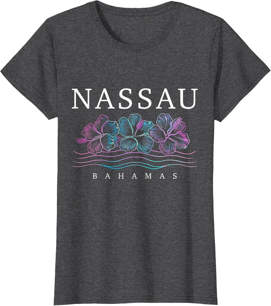 Nassau Bahamas Hibiscus Flowers Beach Surfer Souvenir