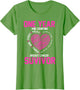 1 Year Cancer Free Pink Breast Cancer Awareness