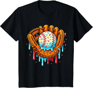 Ice Cream Baseball Drip Design for Cool Baseball Boys