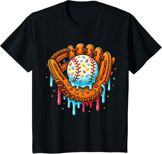 Ice Cream Baseball Drip Design for Cool Baseball Boys