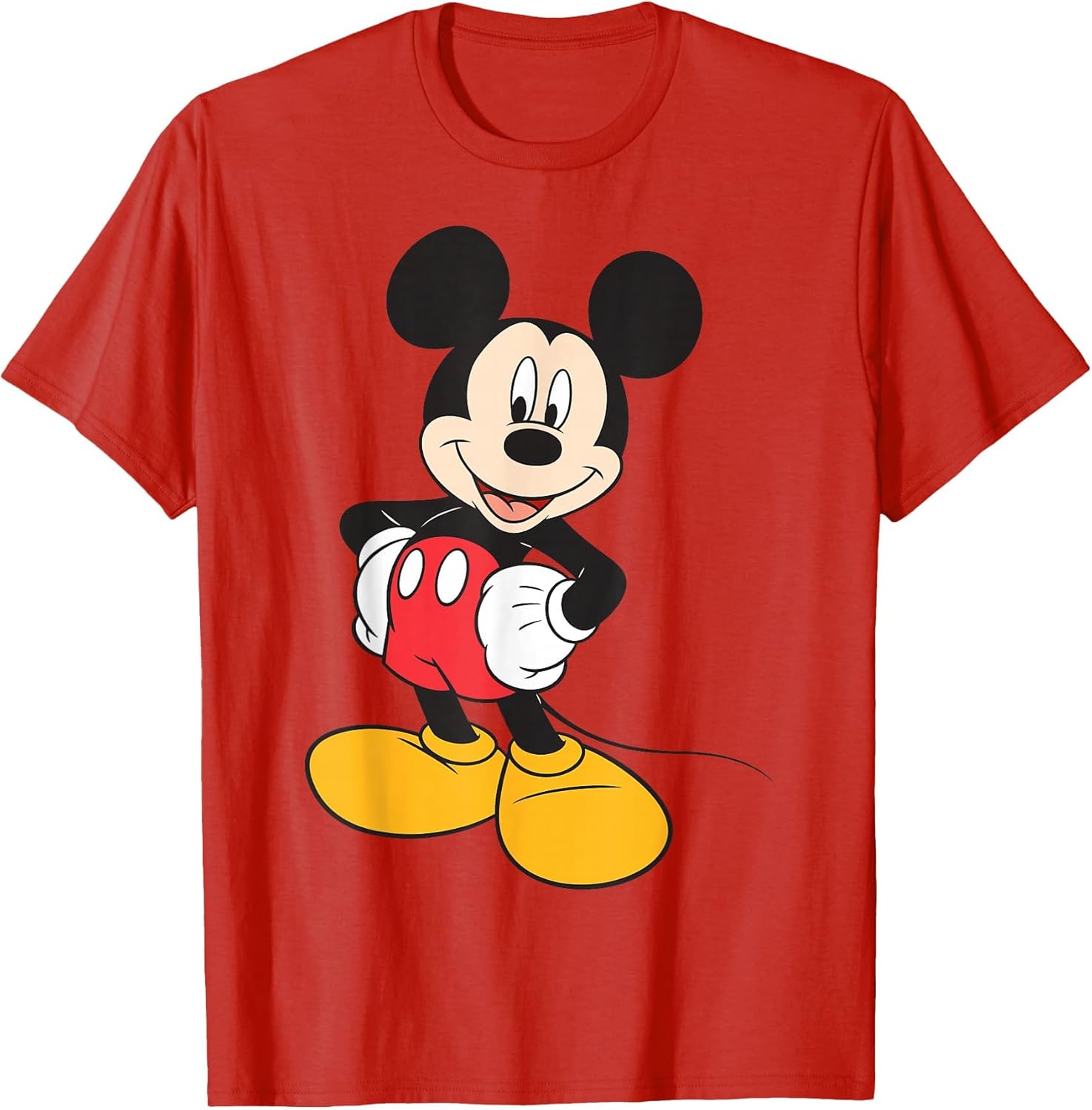 Disney Mickey and Friends Mickey Mouse Classic Pose , Men, Red, XX-Large