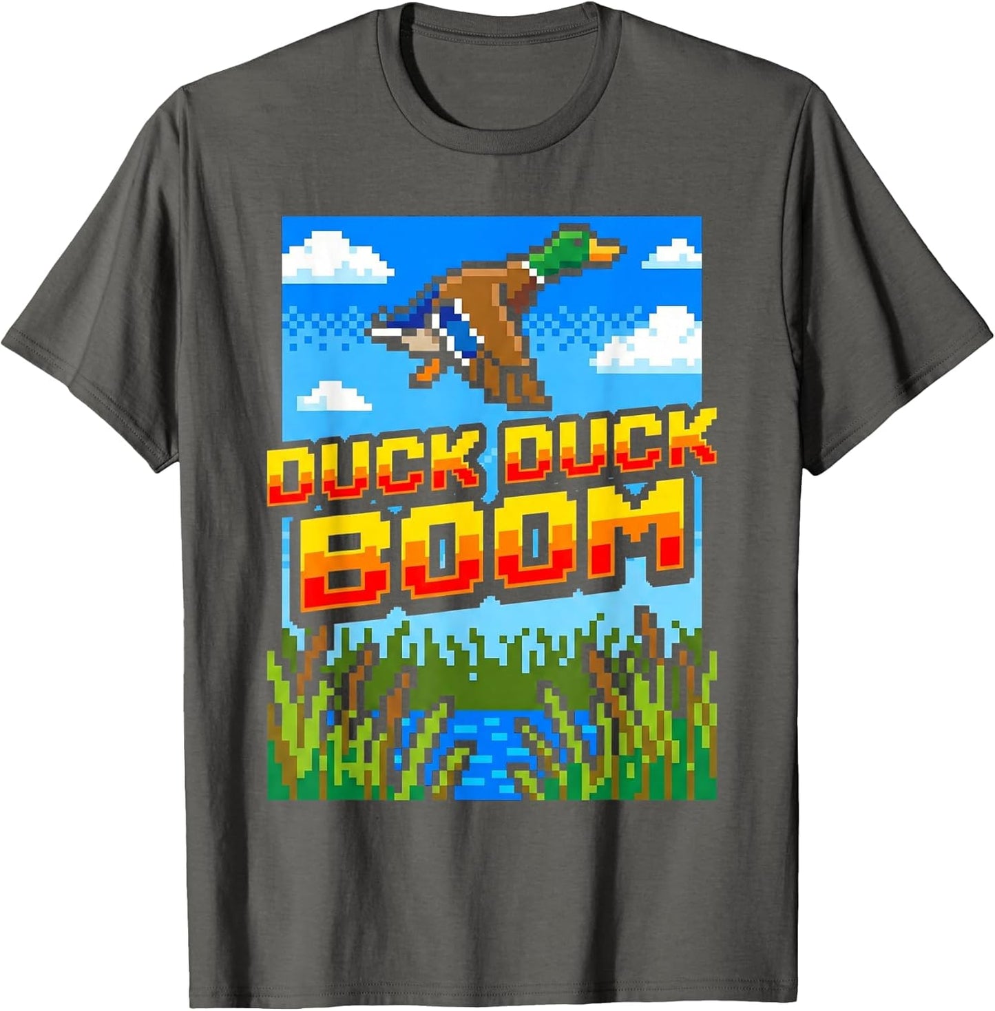 Funny Duck Hunting Pixel Art Retro Gamer 8-Bit Arcade Boom