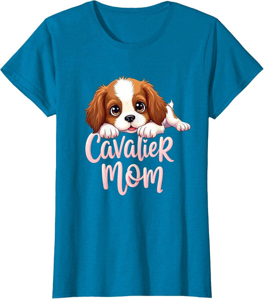 Cavalier Mom Dog King Charles Spaniel Mama Cute Puppy