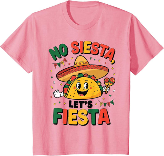 Funny No Siesta Let's Fiesta Cinco Mayo Taco Men Boy Toddler