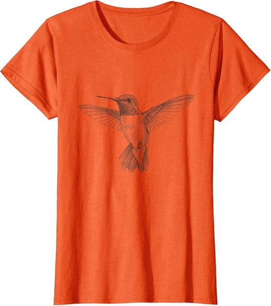 Vintage Hummingbird Drawing Art Design
