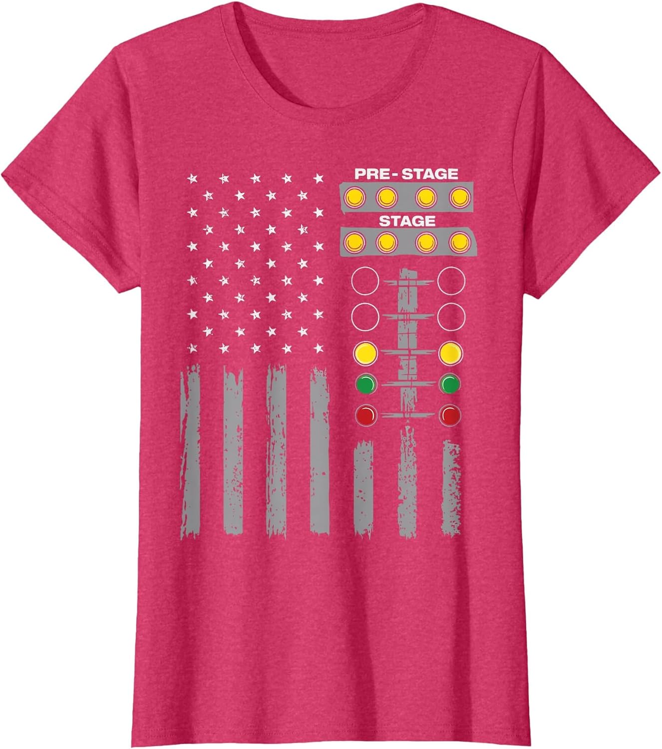 American Flag Drag Racing Strip Tree Light Dragster
