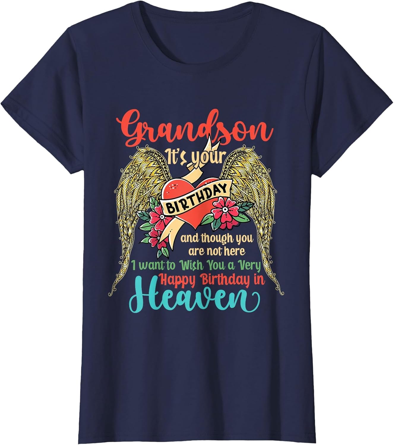 Wish A Very Happy Birthday Grandson in Heaven Memorial