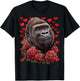 Cute Gorilla with Red Roses Hearts Valentine’s Day Animal