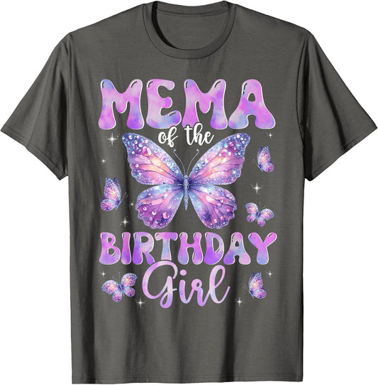 Mema of The Birthday Girl Butterfly Family Matching