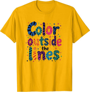 Color Outside the Lines Tie Dye Art Design