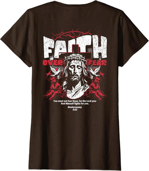 Faith Over Fear Christian Jesus (On Back)