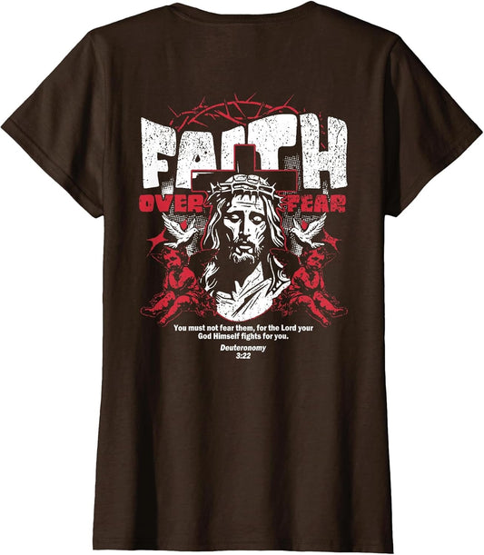 Faith Over Fear Christian Jesus (On Back)