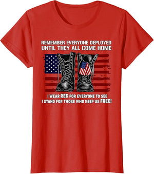 Remember Everyone Deployed Friday Military American Flag