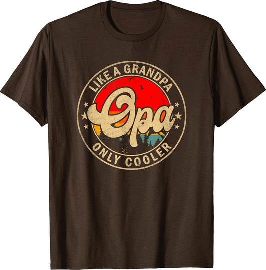 Opa Like A Grandpa Only Cooler Funny Papa Grandpa