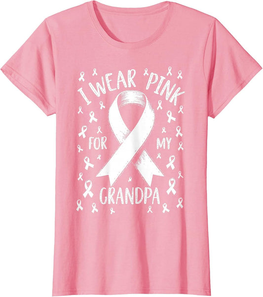 I Wear Pink for My Grandpa Cancer Awareness