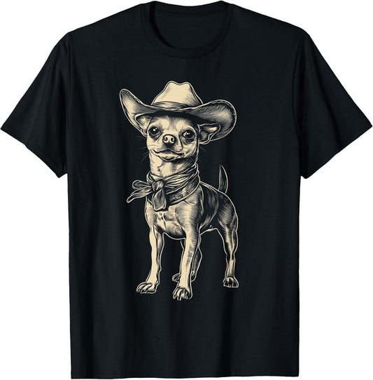 Chihuahua Wearing Cowboy Hat Funny Western Dog Mom Dad